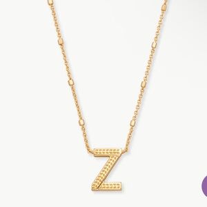 Kendra Scott Gold Initial 'Z' Necklace